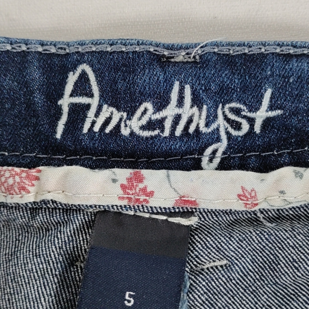 Amethyst Jeans Dark Blue Denim Jean Shorts - Picture 9 of 11